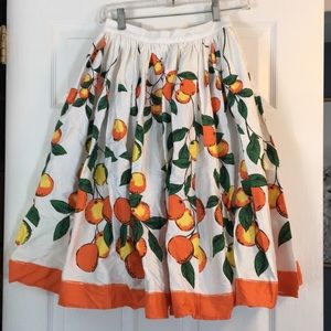 Pinup Couture Jenny oranges skirt BNWT size Small